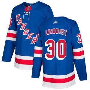 Barn NHL New York Rangers Tröja Henrik Lundqvist #30 Authentic Kungsblå Hemma